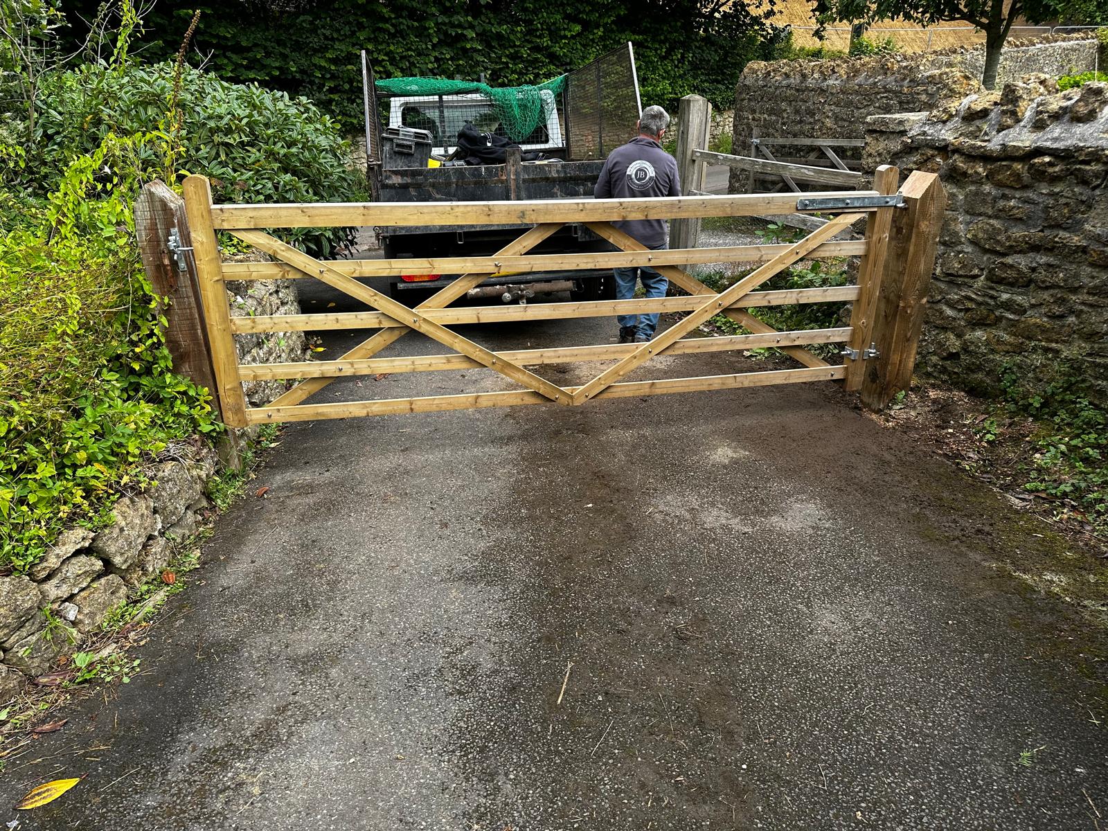 Timber fencing installed by JB Outdoor Services